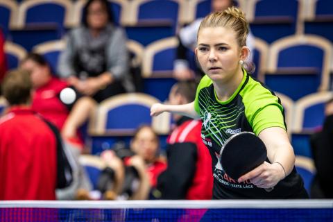 Spelare i parabordtennis.