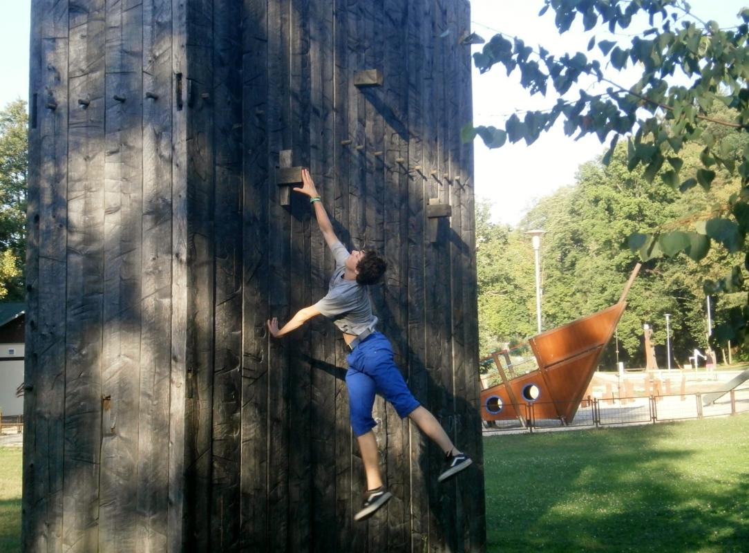 Parkour på lekplats